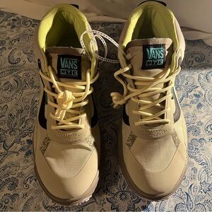 Vans MTE Lace-Up Sneakers in Pale Yellow and Black